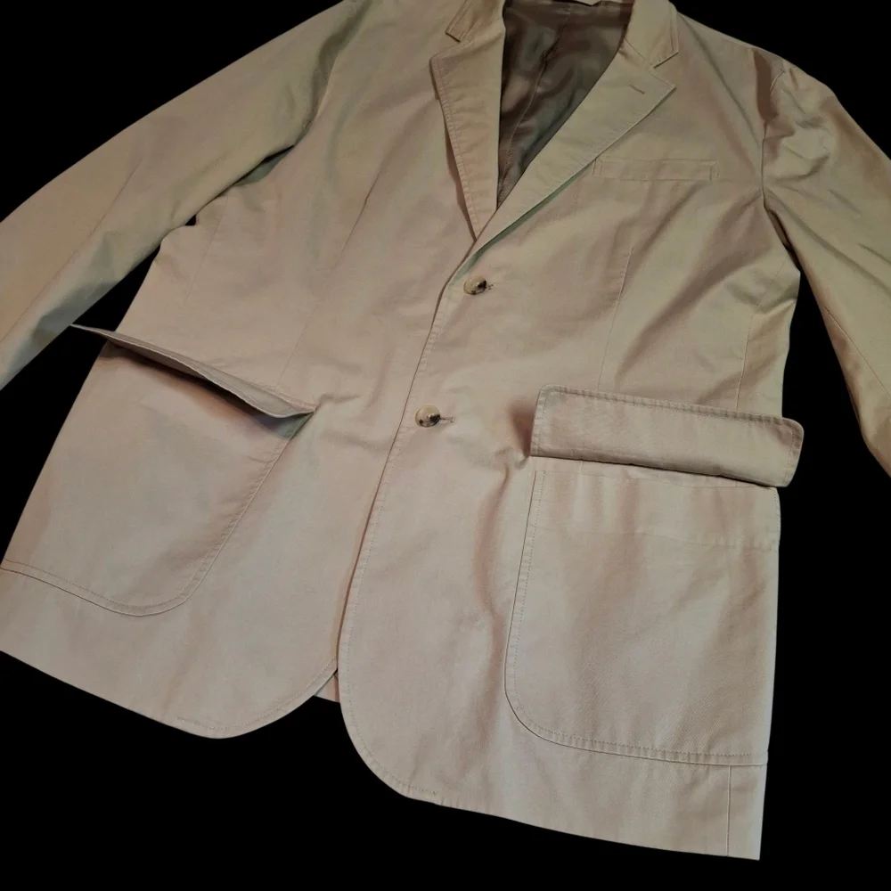 Polo Ralph Lauren Tan Cotton 2-button Sportcoat Blazer Men Size 44R - Picture 8 of 16